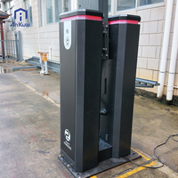 Barrière de chantier robuste à double moteur sans ajustement de direction avec signal lumineux automatique