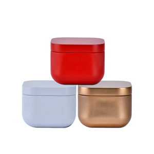 <span class=keywords><strong>Tapa</strong></span> Cuadrada de <span class=keywords><strong>Metal</strong></span> Rojo, Dorado y Blanco para Frascos de Velas, 15g, Vacía, para Fabricación de Velas, Envasado de Alimentos y Dulces - Product Image 2