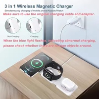 Station de charge sans fil magnétique pliable 3 en 1 portable au meilleur prix pour téléphone portable, charge rapide, support de chargeur de bureau