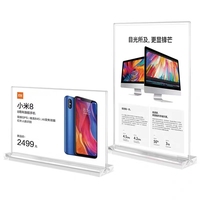 Support de table d'affichage de certificat de porte-menu de signe acrylique clair avec la base