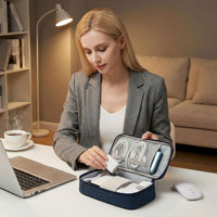 Pochette d'organisation technique portable, sacoche étanche pour appareils électroniques avec compartiments pour câbles, chargeurs, écouteurs, téléphone