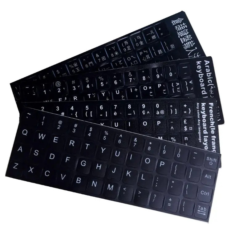 Stiker Keyboard Komputer Desain Kustom Matte Stiker Laptop Korea Rusia Stiker Keyboard