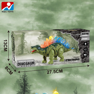 Giocattolo Dinosauro Elettrico Camminante Stegosauro/Triceratopo con Suono e Luci LED, Action Figure Dinosauro Realistico in Movimento - Product Image 2