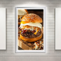 A1 kotak lampu bingkai jepret Led A4 A3 Menu restoran bingkai Poster kaca Temper kotak lampu tanda iklan Led