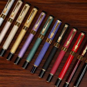 Logo ile en çok satan çok renkli buzlu Metal tükenmez kalem kurumsal hediyeler için özel kalem iş imza Metal kalem siyah - Product Image 6