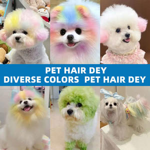 Tingere in modo sicuro i <span class=keywords><strong>capelli</strong></span> del tuo animale domestico con una crema semipermanente Non tossica di lunga durata in un contenitore di plastica di colore uniforme Non sbiadisce - Product Image 3