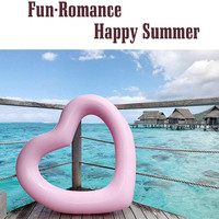 Bouée de bain gonflable en PVC en forme de cœur, flotteur romantique en forme de cœur pour couple, décoration pour fête estivale à la piscine ou à la plage