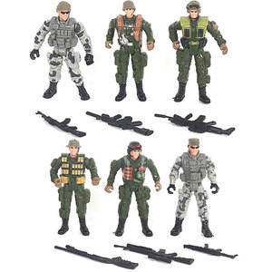6 pièces/lot armée <span class=keywords><strong>jouet</strong></span> ensemble soldats hommes figurines Collection modèle jouets pour enfants cadeaux d'anniversaire soldats armée jouets - Product Image 6