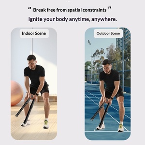 Corde <span class=keywords><strong>de</strong></span> combat professionnelle 2-en-1 sans fil, bâton d'entraînement <span class=keywords><strong>de</strong></span> gym intégré, durable et portable en acier inoxydable - Product Image 6