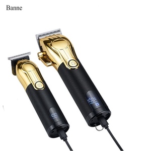 Banne chuyên nghiệp không dây tóc tông đơ chải chuốt Kit Zero khoảng cách điện Máy cắt tóc thép không gỉ - Product Image 2