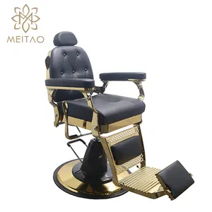 antique barber chair gold hair chair, barbershop styling hairdressing special equipment