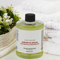 Recharge pour diffuseur d'ambiance aux agrumes siciliens 500 ml, huile parfumée naturelle pour diffuseur à bâtonnets, dure jusqu'à 120 jours, fabriqué en Italie