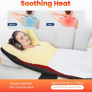 Tapis de <span class=keywords><strong>massage</strong></span> chauffant et vibrant pour le corps entier avec moteurs, modes et arrêt automatique – Cadeau idéal pour les amateurs de <span class=keywords><strong>massage</strong></span> - Product Image 3