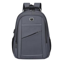 Sac à dos étudiant et professionnel imperméable antivol grande capacité en nylon Oxford avec fermeture éclair et port USB