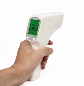 CE ISO Handheld Babyly Termometro Infrarrojo Termômetro Gun Termoscanner Infravermelho para Adultos e Crianças - Product Image 1