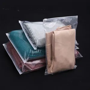 Custom Matte/Frosted Biodegradable Plastic Packaging Zipper Bags T Shirt Swimwear Zip Lock Clothing Bags With Logo