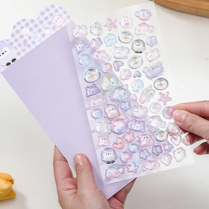 OEM Manufacturer 3D Raised Cartoon <b>Bubble</b> Sticker Colorful Embossed DIY Craft Sticker for <b>Kids</b> Scrapbook Decoration - Product Image 2