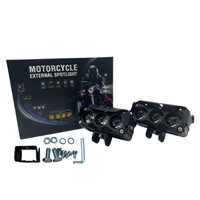 Nouveau phare LED pour moto en aluminium, 3 yeux, mini projecteur |   Phare de travail bicolore à faisceau haut/bas 12V – Fournisseur OEM/ODM