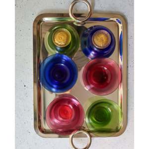 Juego de Copas y Tazones Elegantes Modelo Ca D'Or de Andria Nason Moretti Murano (kg) en Stock - Product Image 1