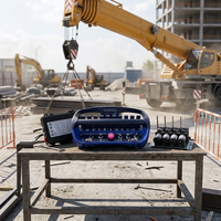 Télécommande de grue à 10 niveaux, sans fil, hydraulique, avec joystick industriel, commande de vitesse, vanne proportionnelle, double capteur Hall, IP68, portée 500m, CE FCC