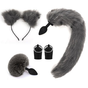 Niedliche Ohren Stirnbänder mit <span class=keywords><strong>Fox</strong></span> / Rabbit <span class=keywords><strong>Tail</strong></span> Erotic Cosplay Zubehör Adult Sexspielzeug für Paare - Product Image 2