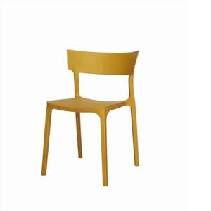 Modern Yellow Plastic <b>Dining</b> <b>Chair</b> Waterproof <b>Stackable</b> Eco-Friendly Durable Stable Home Furniture for <b>Dining</b> Room Use - Product Image 1