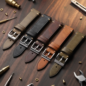 สายนาฬิกาหนังแท้ Nubuck คุณภาพสูงจากอิตาลี ยี่ห้อ PUEBLO สำหรับ Samsung, Omega, <span class=keywords><strong>Casio</strong></span> สายรัดข้อมือผู้ชายแบบถอดเร็ว - Product Image 6