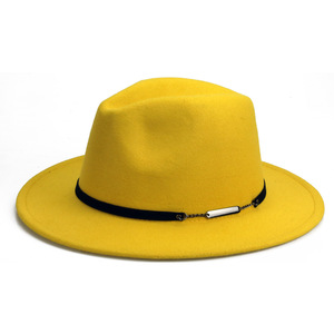 Sombrero Fedora Unisex de alta calidad, fieltro de poliéster informal, PU, la mejor venta al por mayor para fiesta en la playa, negocios, hombres, <span class=keywords><strong>mujeres</strong></span>, sombrero de Panamá, violación - Product Image 2