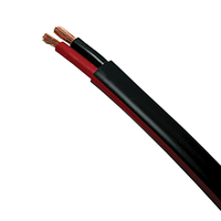 Câbles Électriques RVB, Câble Audio Plat RVB, Câble Haut-parleur 2 Brins Positif-Négatif 0,75 mm 1,5 mm en Cuivre Rouge et Noir