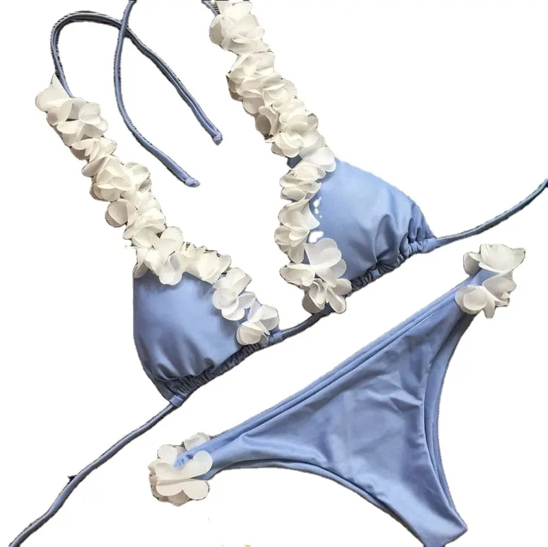 Bikini delle donne 2020 Push-Up Bra 3D Rappezzatura Del Fiore del Costume Da Bagno Nuovo Signore della Fasciatura del Bikini Triangolo Costumi Da Bagno Costume Da Bagno Tankini