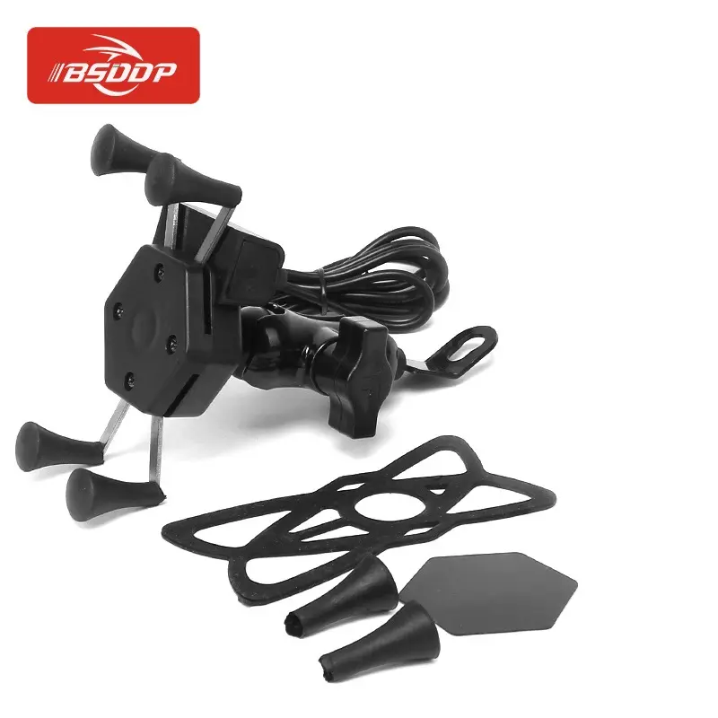 New Waterproof Motorcycles Phone holder Mount with Charger with QC3.0 USB Port Grip Mobile Phone Holder GPS Navigation Bracket