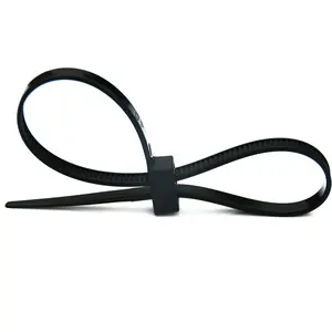 Factory Direct Durable Nylon Double Head Cable Tie Self Locking Nylon 66 4.8x225mm PA66