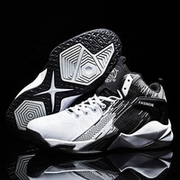 MEIKE Chaussures de sport montantes en tissu extensible, semelle intermédiaire MD, légères, performantes, pour la marche et le basketball, toutes saisons, protection des orteils
