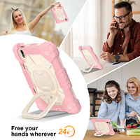 Étui robuste pour tablette avec support de poignet 360°, coque en silicone PC antichoc pour iPad Mini 7 A17 Pro Mini 6 8,3 pouces