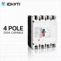 Pemutus Sirkuit Cetak 3 Kutub 160A 250A 25kA MCCB AC 400V 415V 690V Pemutus Sirkuit Distribusi Daya Industri