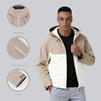 Veste de survêtement pour homme, coupe-vent, imperméable, avec fermeture éclair intégrale et poches zippées, idéale pour le camping, la randonnée et les activités de plein air.