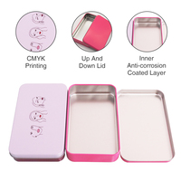 YEM personnalisé imprimé petite taille ruban étui en étain personnalisé cosmétique métal boîte sublimation étain boîte ébauches