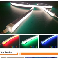 Usine 15*15mm 5 mètres rouleau 12V 24V étanche IP67 silicone corde flexible led néon flex décoration lumière
