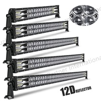 3 Rangée Courbe Lumières 22 "32" 42 "52" Pouces 24Volt LED Bar Offroad 4x4 Camion Voiture Barre Lumineuse Led Barre Lumineuse Led
