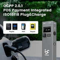 Station de recharge pour véhicules électriques OCPP 2.0.1 avec équilibrage dynamique du chargeur et paiement par point de vente, station de recharge EV au sol