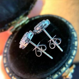Pendientes de Diamantes Naturales de 0.5CT en Oro Blanco de 18K Xinfly, Diseño Redondo de 7.5mm, Marca Popular para Bodas - Product Image 2