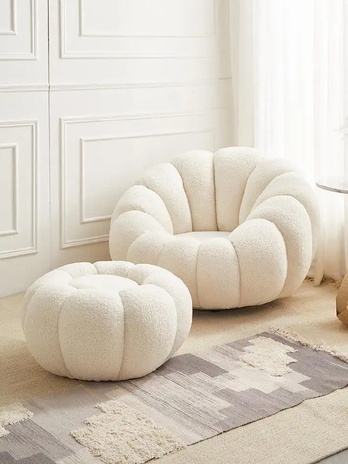 wholesale indoor living room office soft high-quality cashmere velvet beanbag sofa chairs