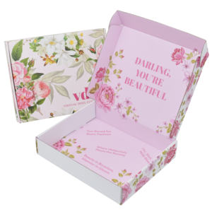 Rectángulo personalizado bebé <span class=keywords><strong>rosa</strong></span> <span class=keywords><strong>mate</strong></span> laminación cosmética belleza regalo producto embalaje envío Mailer cajas de papel para pequeñas empresas - Product Image 2