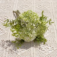 Bunga Buah Hydrangea Buatan Tangan Ramah Lingkungan Realistis untuk Dekorasi Rumah yang Lembut Paskah Natal Halloween