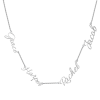 Collar Clásico Personalizado de Acero Inoxidable Chapado en Oro de 18K con Múltiples Nombres para Aniversario