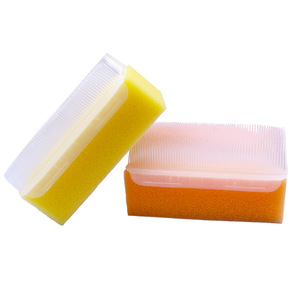 MUNKCARE แปรงนวดแบบสัมผัส ฟองน้ำ 8x5x3.5 ซม. สำหรับการฝึกประสาทสัมผัสของทารก ใช้สำหรับอาบน้ำ - Product Image 1
