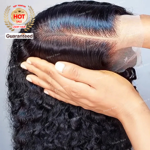 Wig Rambut Asli Brasil 250 Density 40 Inch HD Deep Wave Lace Front 13x4 Lace Front Rambut Manusia Kinky Straight Jerry Curl Natural Wave - Product Image 4