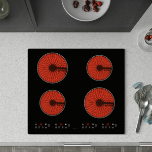 Table de cuisson électrique 6000W à 4 zones radiantes avec contrôle tactile 9 niveaux de puissance Table de cuisson en céramique <span class=keywords><strong>60</strong></span> <span class=keywords><strong>cm</strong></span> pour la maison - Product Image 3