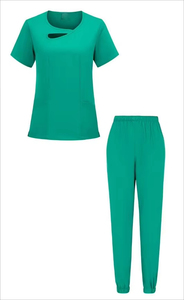 Tenues d'uniformes médicaux unisexes à col en V de haute qualité pour professionnels, ensembles de blouses tissées avec détection d'aiguilles et service OEM pour hôpitaux et cliniques - Product Image 5