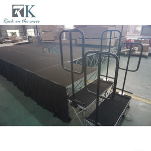 Safety Stage Platform with Guardrails Concerts Black Stage Skirts Sale - Product Image 4